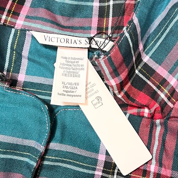 Victorias Secret Green Red Plaid Lounge Pajama Set Women Size XL NWT - Picture 8 of 9
